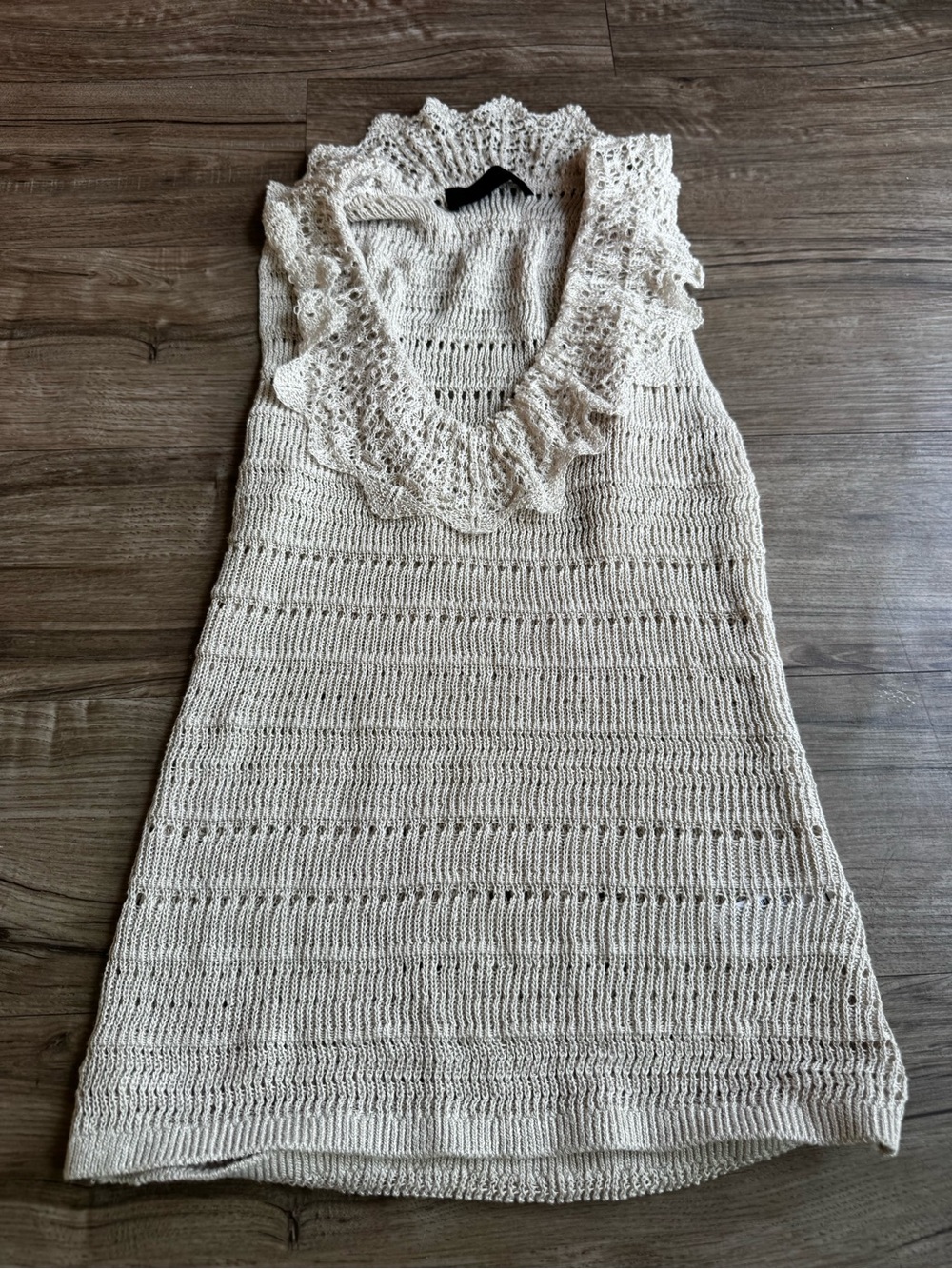 Zara knit tank top cream size M